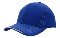 Custom Logo Headwear Canada Brushed Heavy Cotton with Contrasting Stitching and Open Lip Sandwich