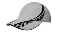 Custom Logo Headwear Canada Brushed Heavy Cotton with Swirling Checks & Sandwich