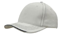 Custom Logo Headwear Canada Brushed Heavy Cotton with Contrasting Stitching and Open Lip Sandwich