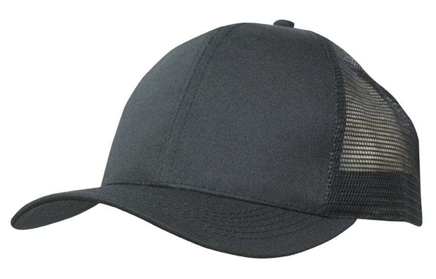 Custom Logo Headwear Canada Recycled Breathable Poly Twill with Mesh Back Cap