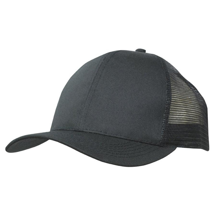 Custom Logo Headwear Canada Recycled Breathable Poly Twill with Mesh Back Cap