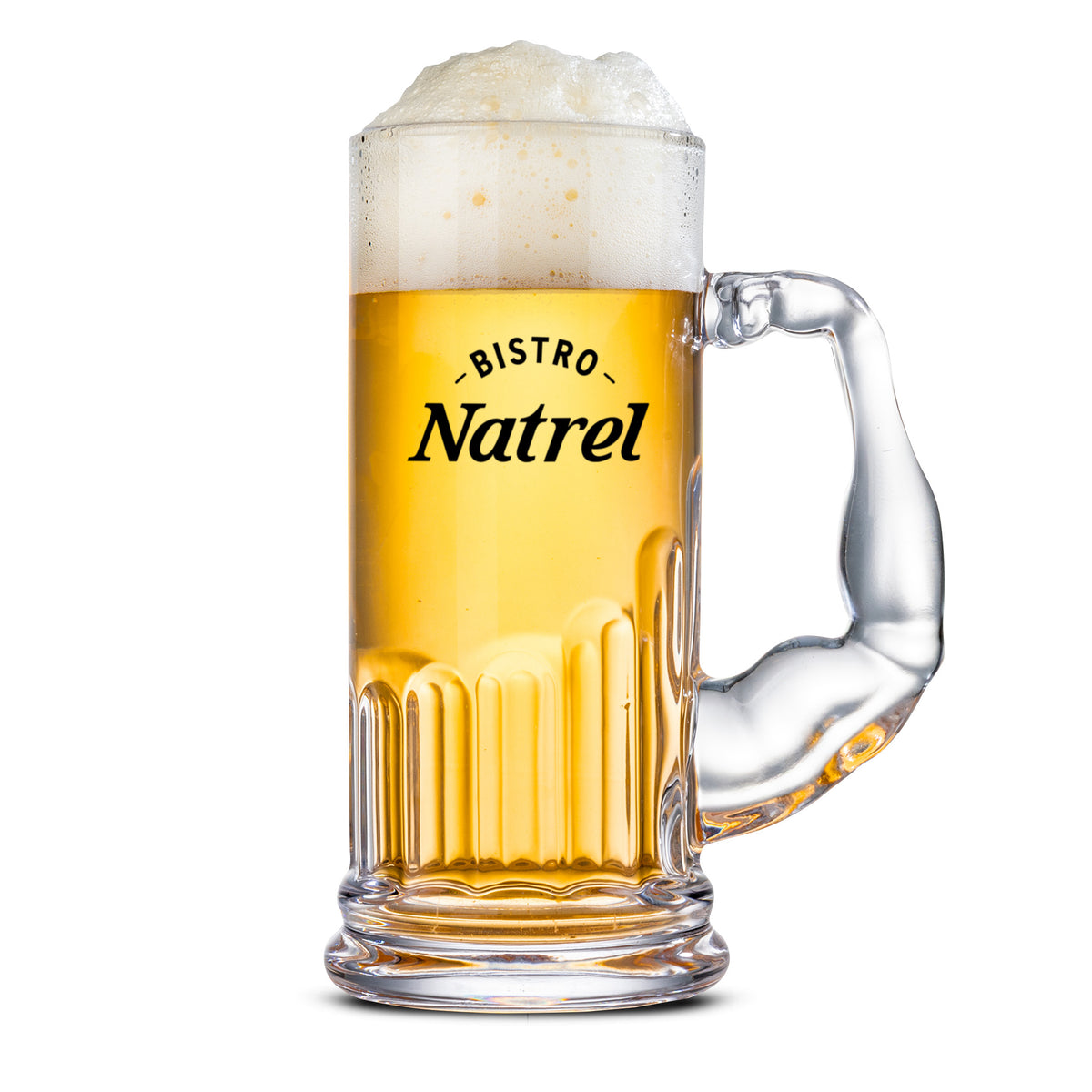 Custom Logo Muscle Man Beer Stein - Imprinted
