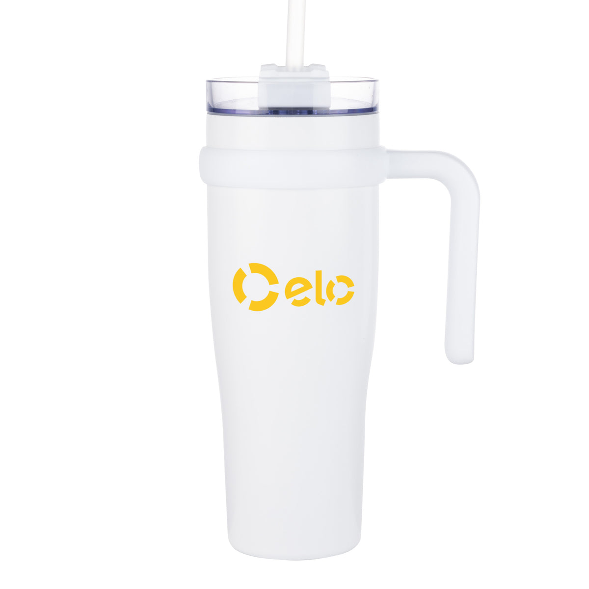 Custom Logo Aralia Tumbler w/Handle & Straw Lid - 30oz