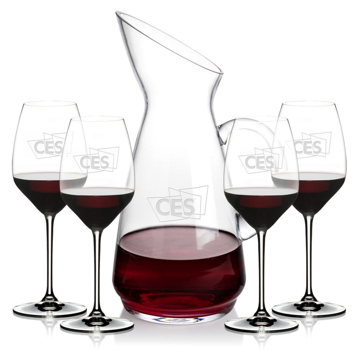 Custom Logo Taroni Carafe & RIEDEL Extreme Wine
