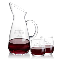 Custom Logo Taroni Carafe & Salem Stemless Wine