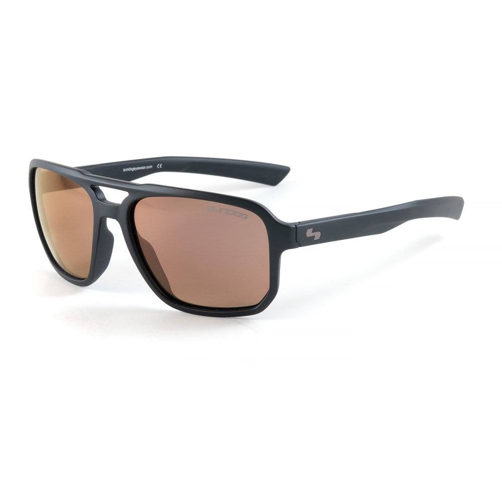 Sundog ZENITH Matte Black/Brown Lt. Purple Mirror Lens Sunglasses