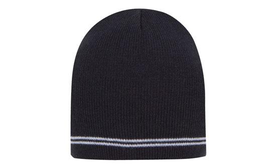 Custom Logo Headwear Canada Skull Acrylic Beanie - Toque with Stripes