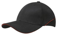 Custom Logo Headwear Canada American Premium Twill with Sandwich Trim on Peak & Crown
