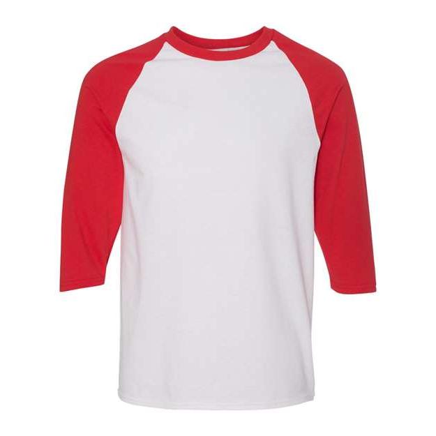 Unisex Heavy Cotton™ Raglan Three-Quarter Sleeve T-Shirt