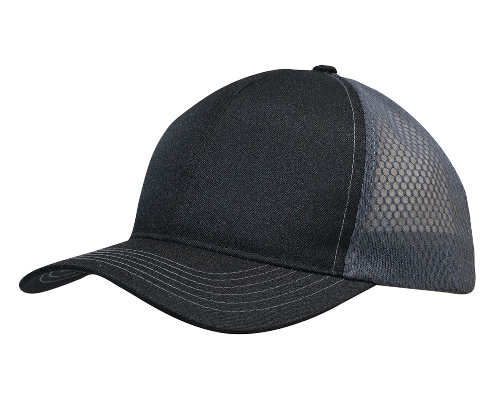 Custom Logo Headwear Canada Breathable poly twill with honeycomb mesh