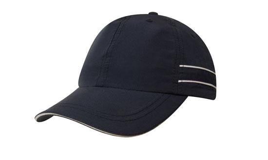 Custom Logo Headwear Canada Microfibre Sports Cap with Piping and Sandwich
