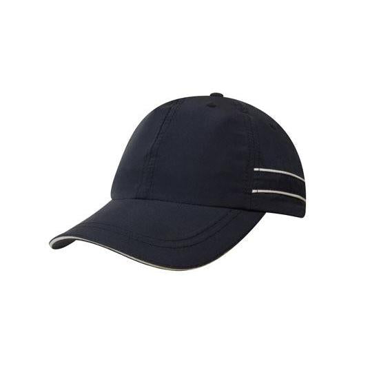 Custom Logo Headwear Canada Microfibre Sports Cap with Piping and Sandwich