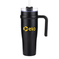Custom Logo Aralia Tumbler w/Handle & Straw Lid - 30oz