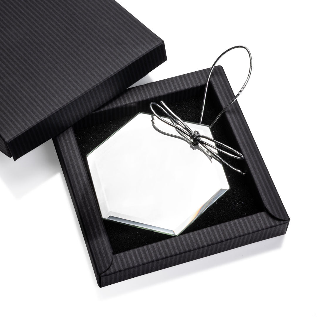 Custom Logo Mirror Ornament - Hexagon