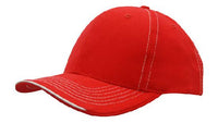 Custom Logo Headwear Canada Brushed Heavy Cotton with Contrasting Stitching and Open Lip Sandwich