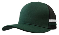 Custom Logo Headwear Canada American Premium Twill/Mesh Deep Fit Trucker with Stripes