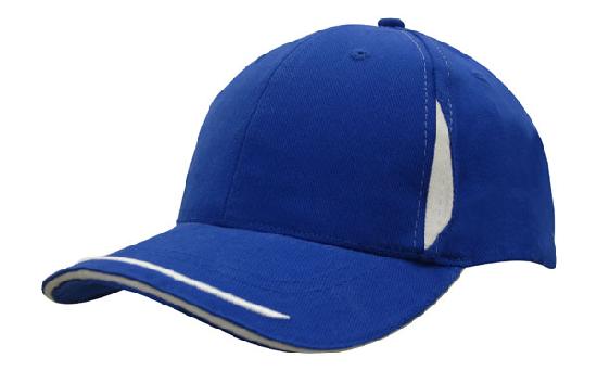 Custom Logo Headwear Canada Brushed Heavy Cotton with Crown Inserts, Peak Trim & Sandwich