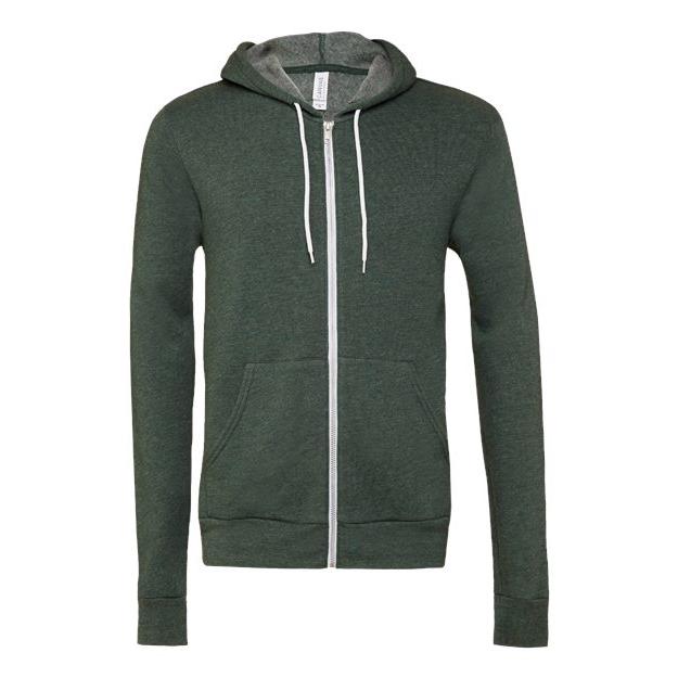 Unisex Sponge Fleece Full-Zip Hoodie Sweatshirt
