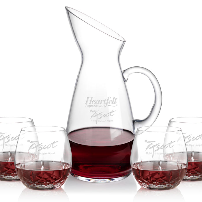 Custom Logo Taroni Carafe & Templeton Stemless Wine