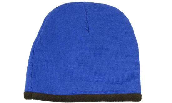 Custom Logo Headwear Canada Roll Down Acrylic & Polar Fleece Beanie - Toque