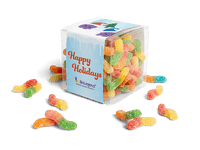 Custom Logo Custom-Sleeve Gummy Candy Cube – 8oz, Full Color Wrap – image 1