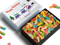 Custom Logo Custom-Lid Gummy Candy Box – 12oz, 4×6 – image 1