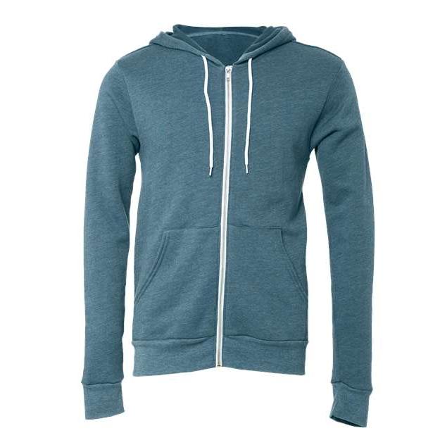 Unisex Sponge Fleece Full-Zip Hoodie Sweatshirt