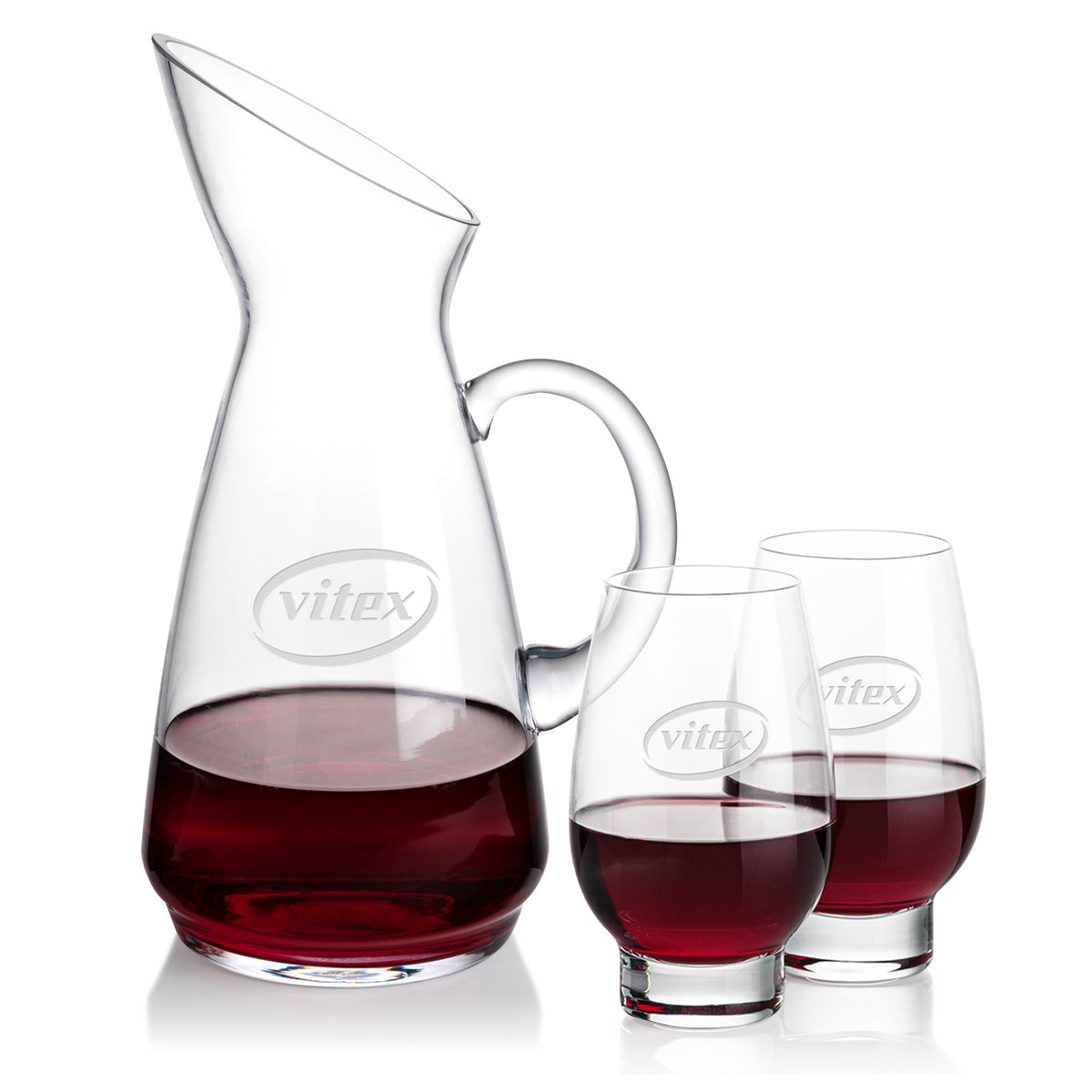 Custom Logo Taroni Carafe & Glenarden Stemless Wine