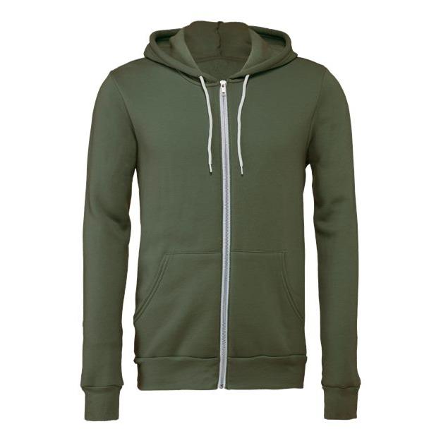 Unisex Sponge Fleece Full-Zip Hoodie Sweatshirt