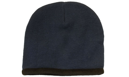 Custom Logo Headwear Canada Roll Down Acrylic & Polar Fleece Beanie - Toque