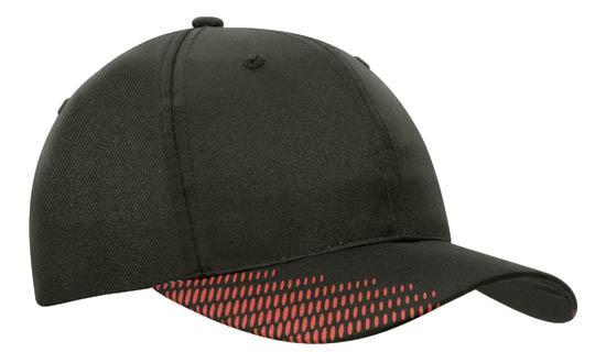 Custom Logo Headwear Canada Breathable Poly Twill with Peak Flash Print