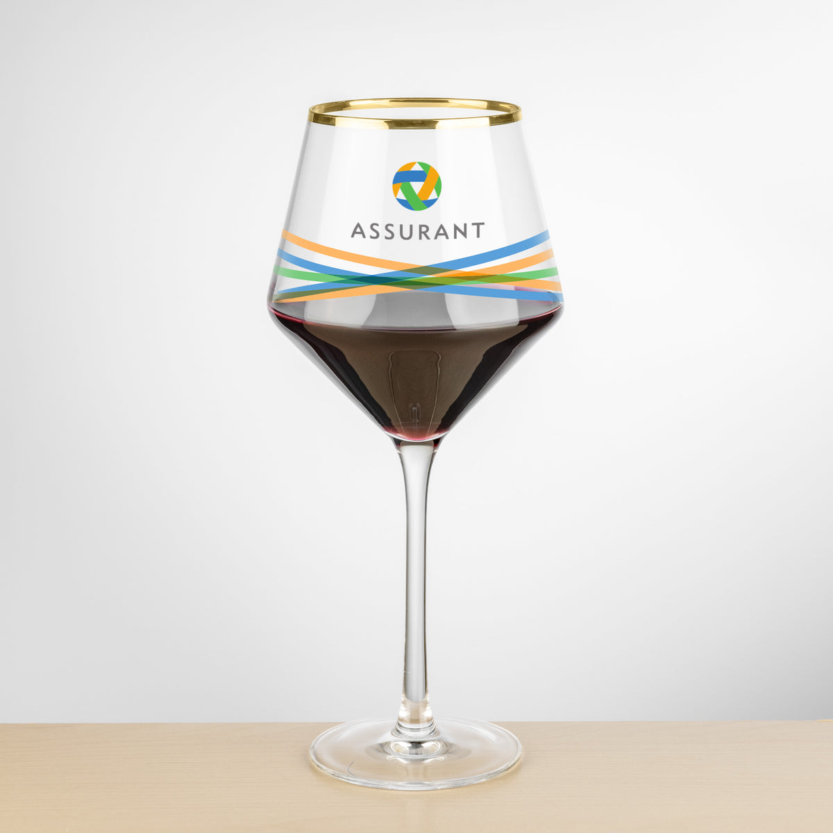 Custom Logo Tucson Gold Rim Burgundy Wine - VividPrint™