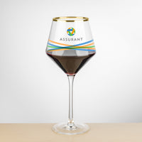 Custom Logo Tucson Gold Rim Burgundy Wine - VividPrint™