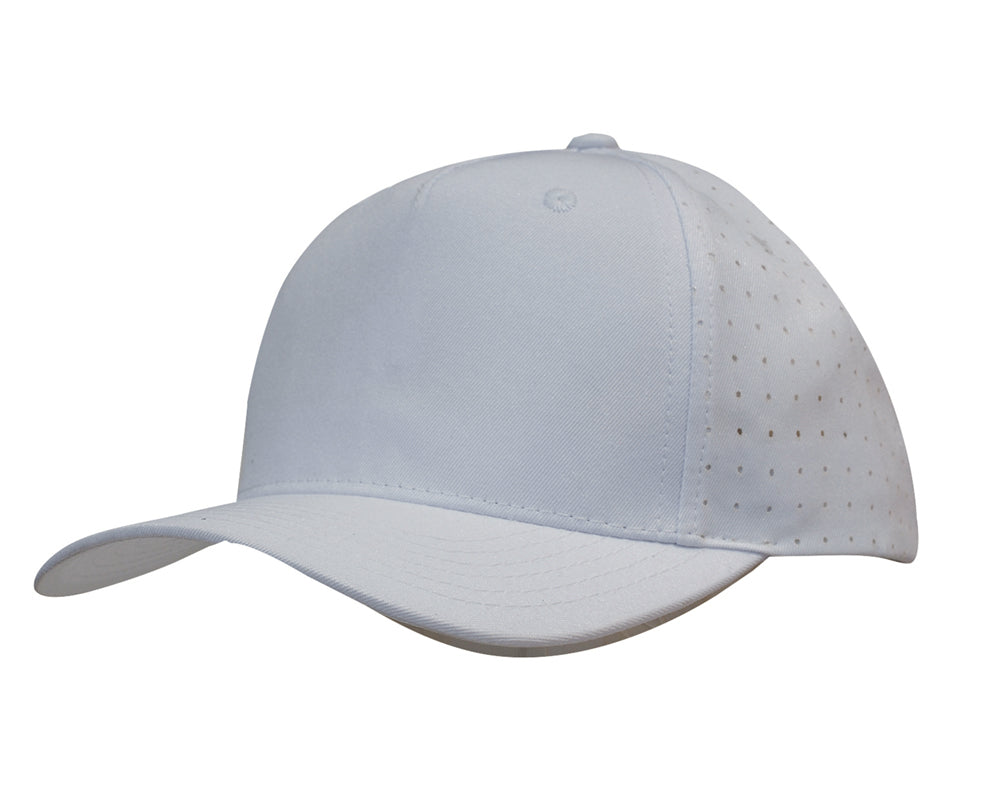 Custom Logo Headwear Canada Breathable Poly Twill with circle perforations