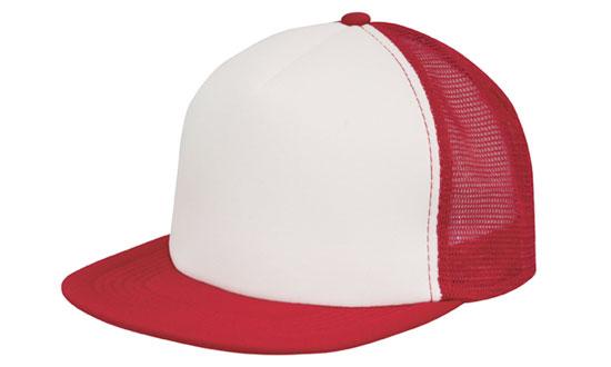 Custom Logo Headwear Canada Trucker Mesh Cap With Flat Peak