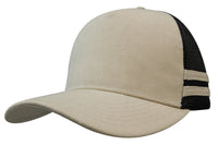 Custom Logo Headwear Canada American Premium Twill/Mesh Deep Fit Trucker with Stripes