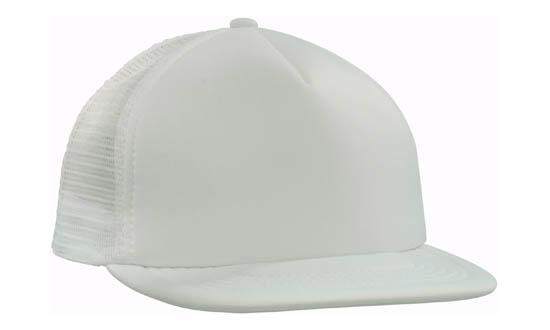 Custom Logo Headwear Canada Trucker Mesh Cap With Flat Peak