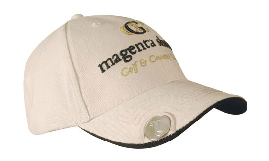 Custom Logo Headwear Canada Canadian Brushed Heavy Cotton with Magnetic Ball Marker on Peak