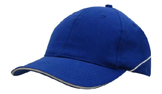 Custom Logo Headwear Canada Brushed Heavy Cotton with Crown Piping and Sandwich