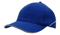 Custom Logo Headwear Canada Brushed Heavy Cotton with Crown Piping and Sandwich