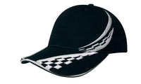 Custom Logo Headwear Canada Brushed Heavy Cotton with Swirling Checks & Sandwich