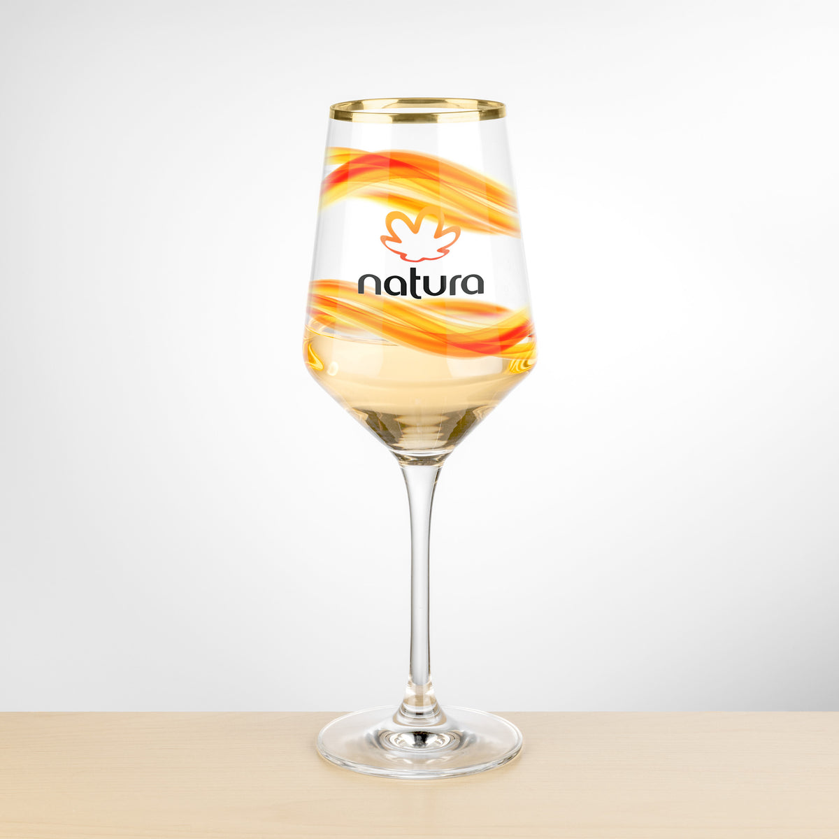 Custom Logo Tucson Gold Rim Wine Glass - VividPrint™