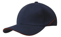 Custom Logo Headwear Canada American Premium Twill with Sandwich Trim on Peak & Crown
