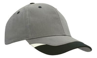 Custom Logo Headwear Canada Brushed Heavy Cotton with Peak Inserts & Printed Trim