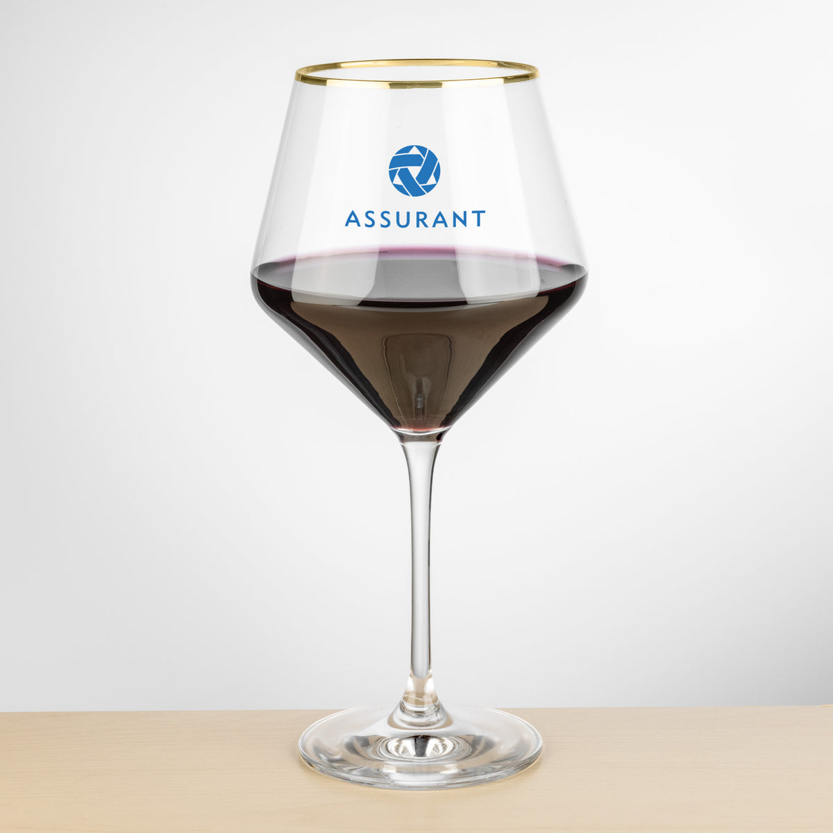 Custom Logo Tucson Gold Rim Burgundy Wine - Imprinted