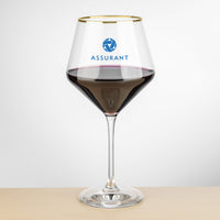 Custom Logo Tucson Gold Rim Burgundy Wine - Imprinted