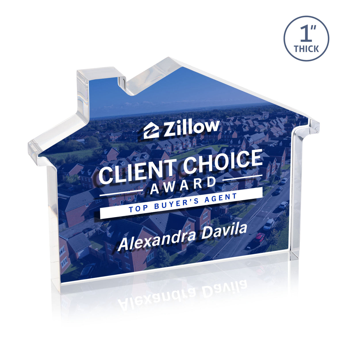 Custom Logo Homestyle VividPrint™ Double Sided Award - Clear