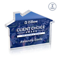 Custom Logo Homestyle VividPrint™ Double Sided Award - Clear