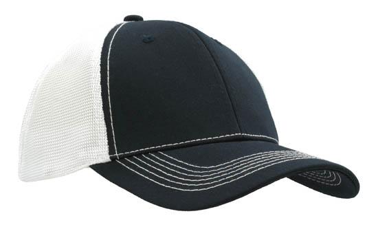 Custom Logo Headwear Canada Chino Twill with Hi Tech Mesh Back