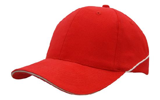 Custom Logo Headwear Canada Brushed Heavy Cotton with Crown Piping and Sandwich